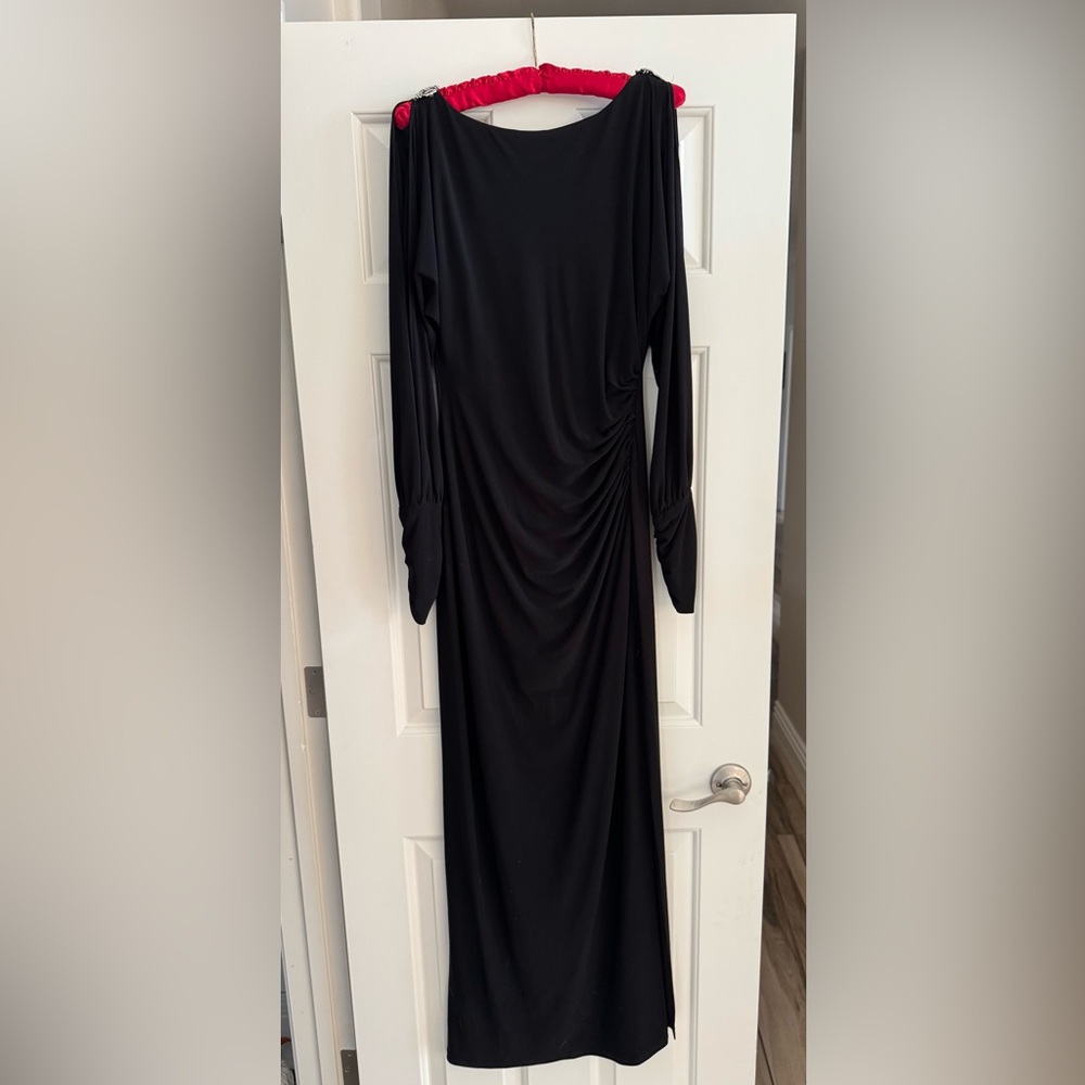 Ralph Lauren Evening Long Sleeve Black Dress  size 8